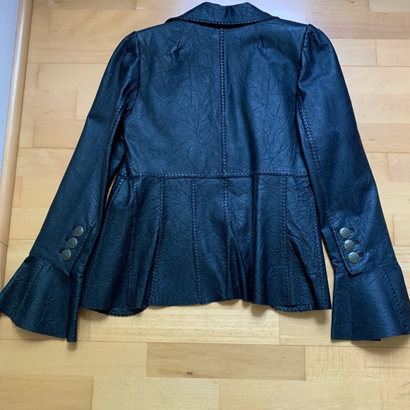 My tribe fitted leather jacket blazer size S like new Y2K - Picture 7 of 12